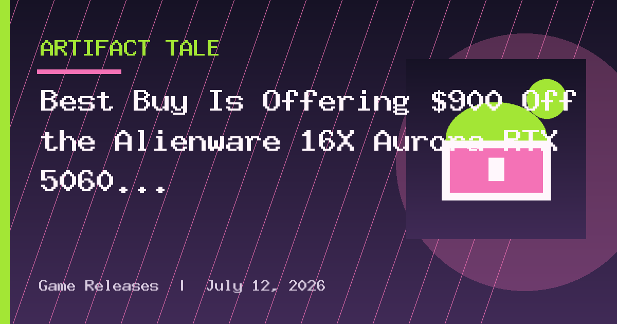 Best Buy Is Offering $900 Off the Alienware 16X Aurora RTX 5060 Gaming Laptop