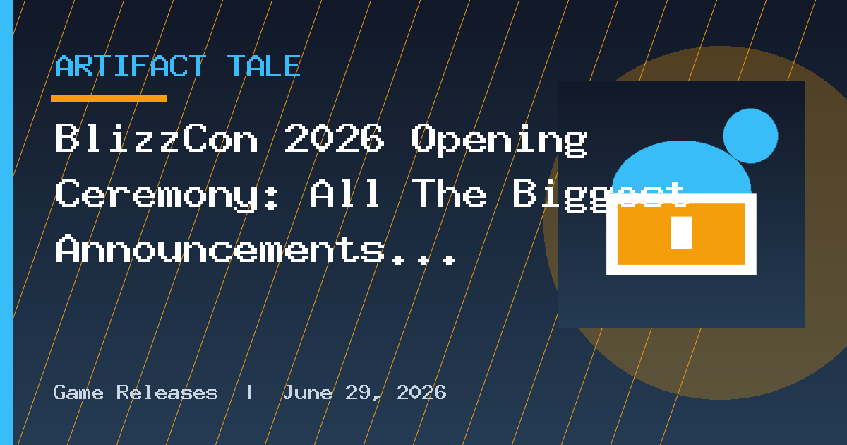 BlizzCon 2026 Opening Ceremony: All The Biggest Announcements And Games