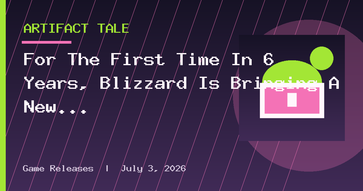 For The First Time In 6 Years, Blizzard Is Bringing A New Character