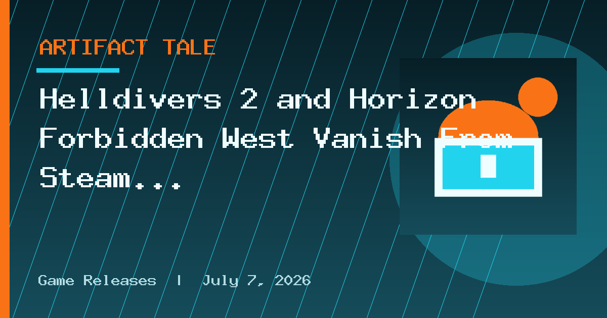 Helldivers 2 and Horizon Forbidden West Vanish From Steam in the UK