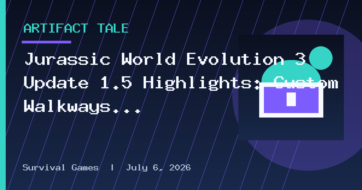 Jurassic World Evolution 3 Update 1.5 Highlights: Custom Walkways Explained