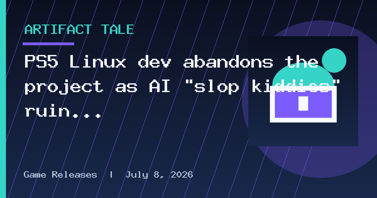 PS5 Linux dev abandons the project as AI "slop kiddies" ruin open-source mods