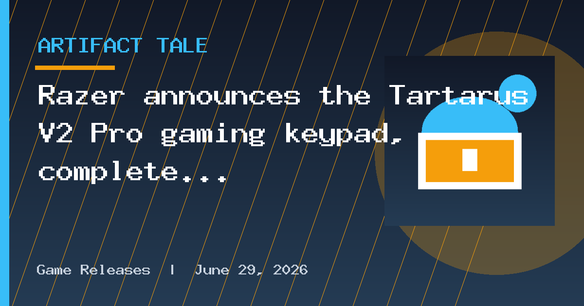 Razer announces the Tartarus V2 Pro gaming keypad, complete with a £199.99 price