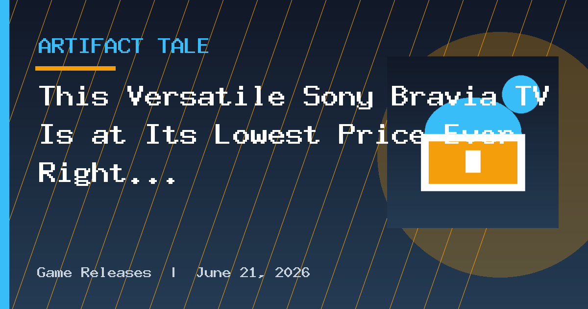 This Versatile Sony Bravia TV Is at Its Lowest Price Ever Right Now