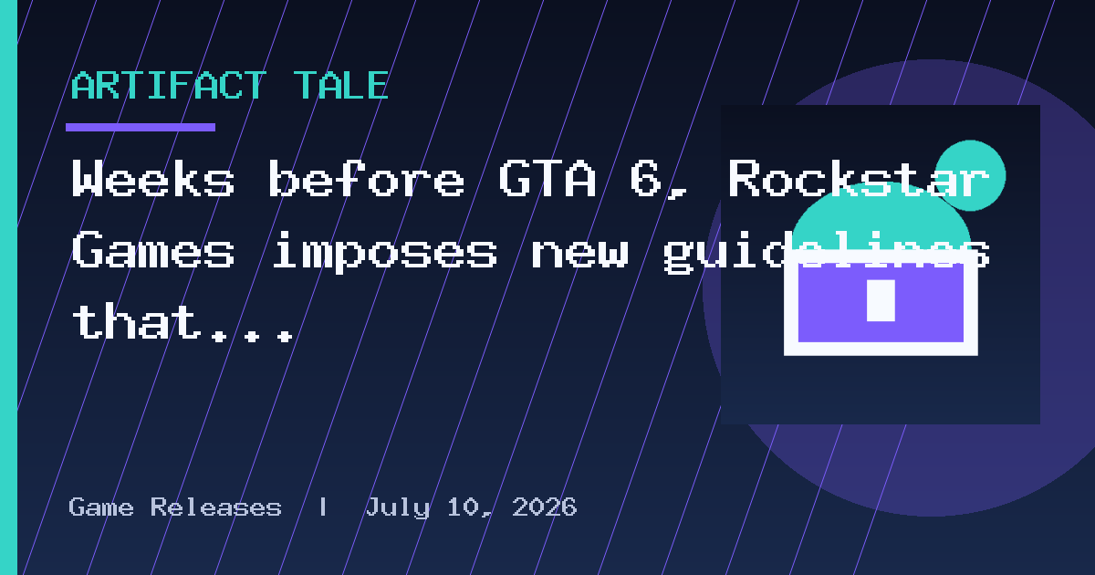 Weeks before GTA 6, Rockstar Games imposes new guidelines that restrict mods